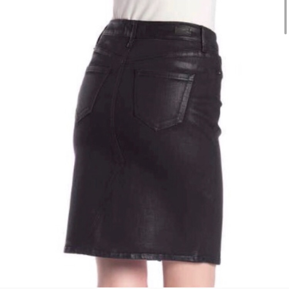 Skinnygirl Black Jean Skirt Size 10 - Picture 3 of 14